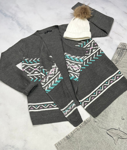 ❄️ Veste en tricot : 14-16 ans ado fille comme neuve !