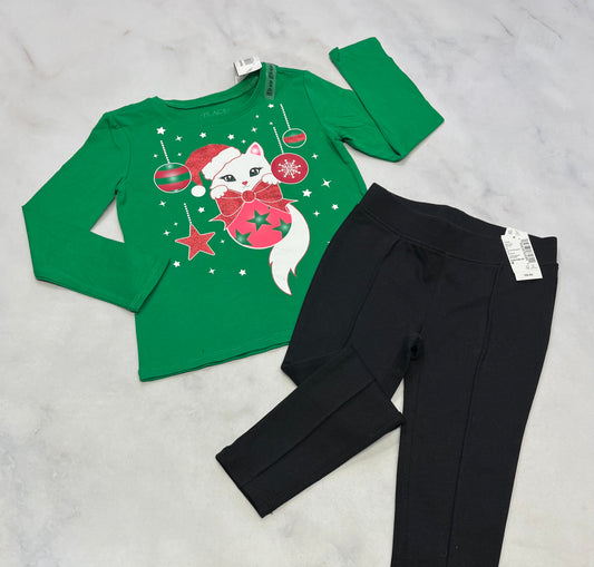 Duo 4 ans neuf! Manche longue brillant 4 ans + Skinny Jeg. Mou 4 ans neuf!