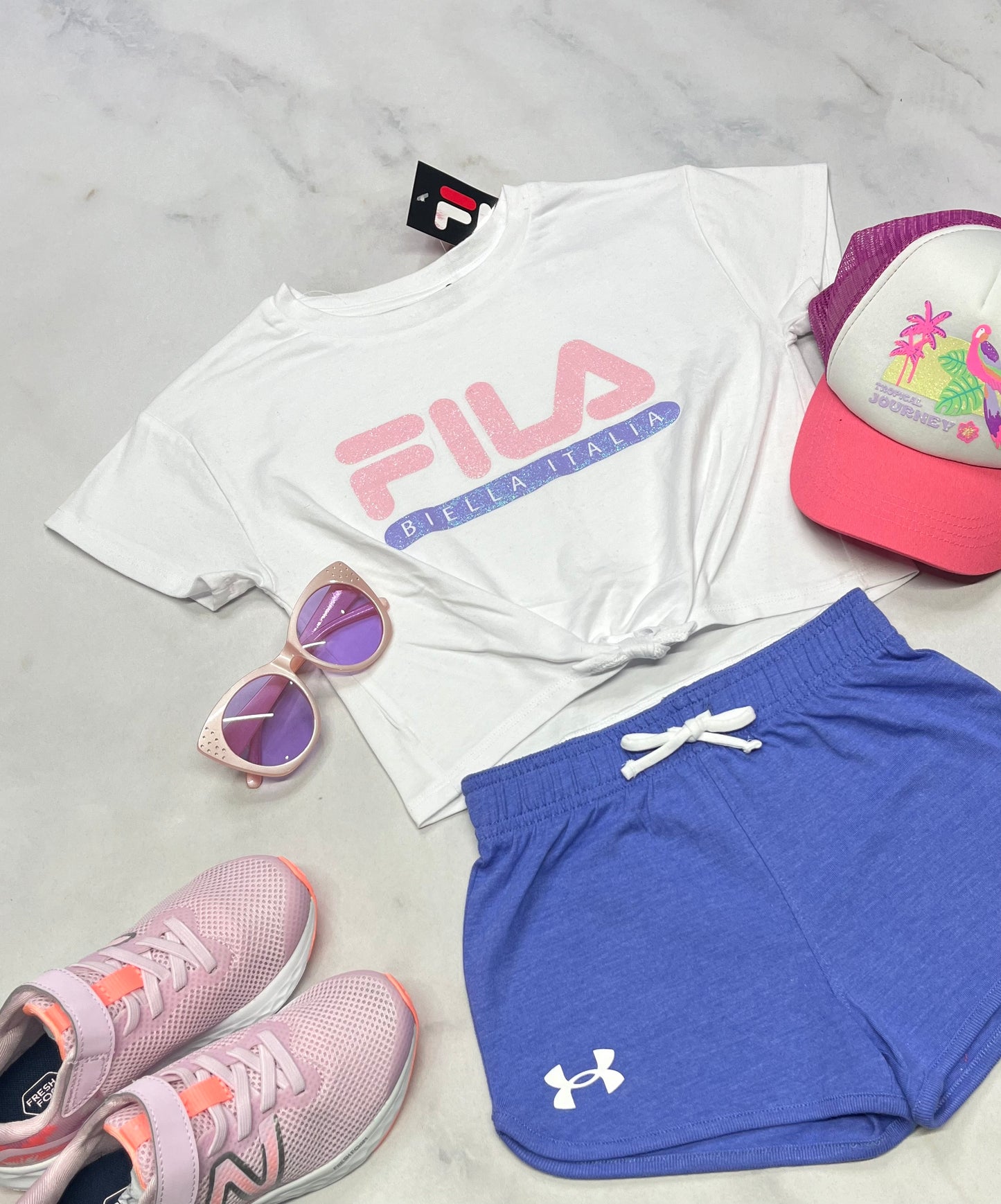 🌸 Manche courte : Fila fait 5 ans fille coupe tendance neuf !