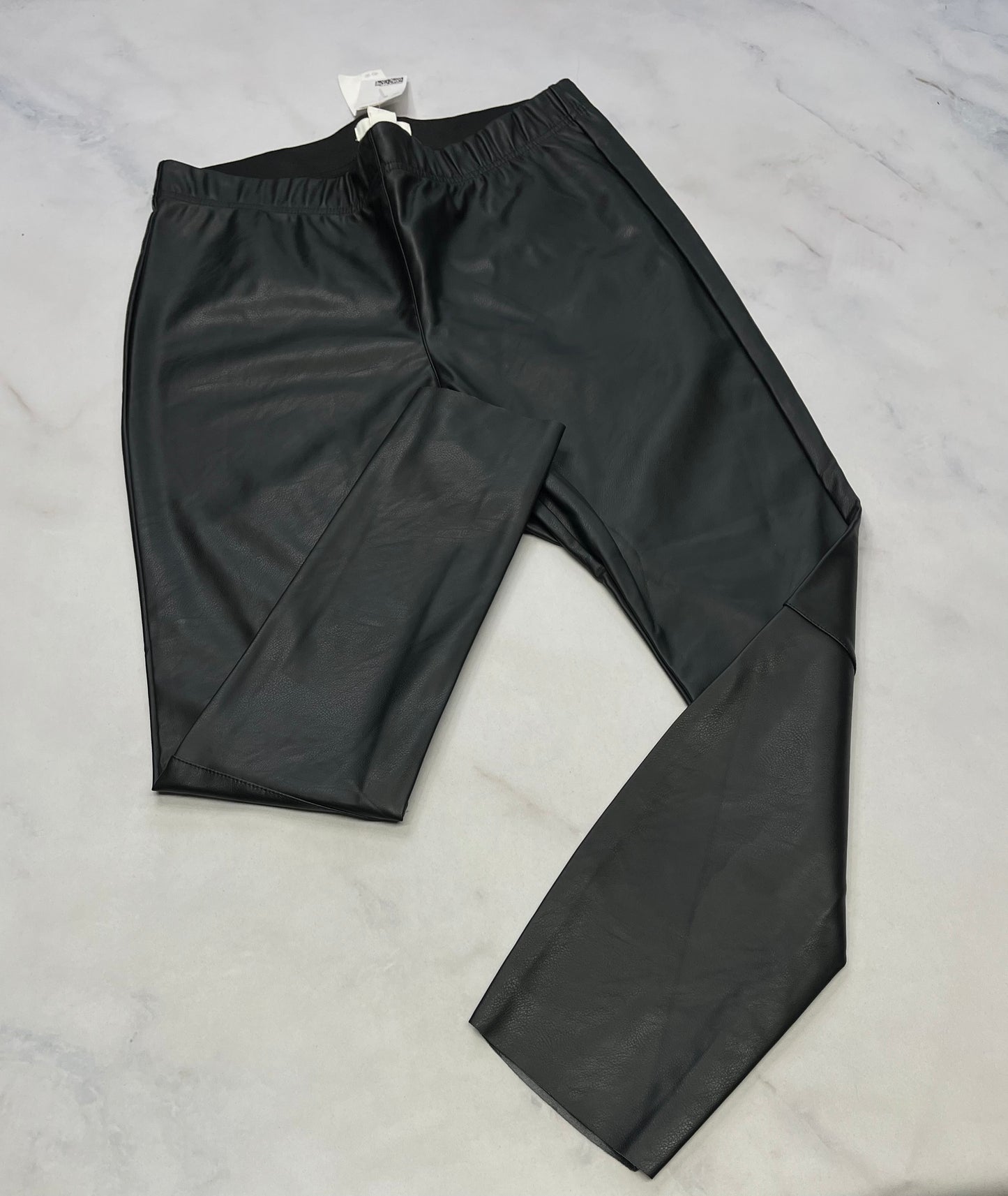 Skinny pantalon : look cuir souple taille élastique neuf! H&M taille haute . Fait large femme 12 ans .