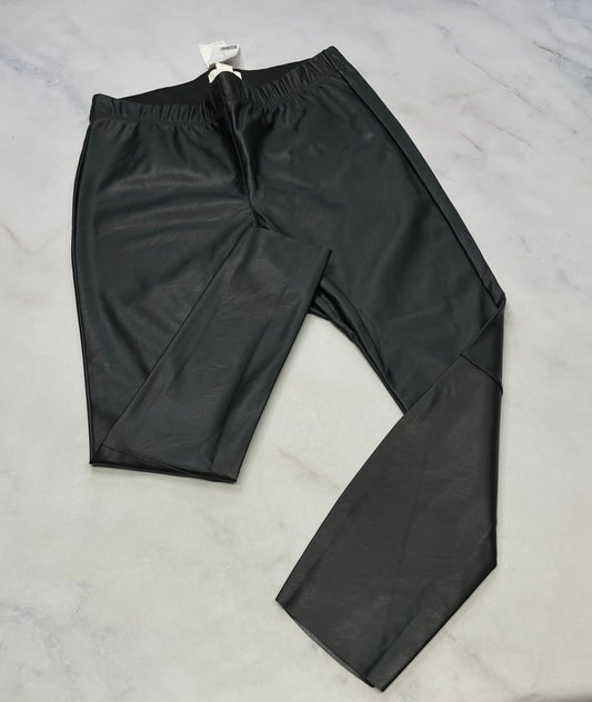 Skinny pantalon : look cuir souple taille élastique neuf! H&M taille haute . Fait large femme 12 ans .