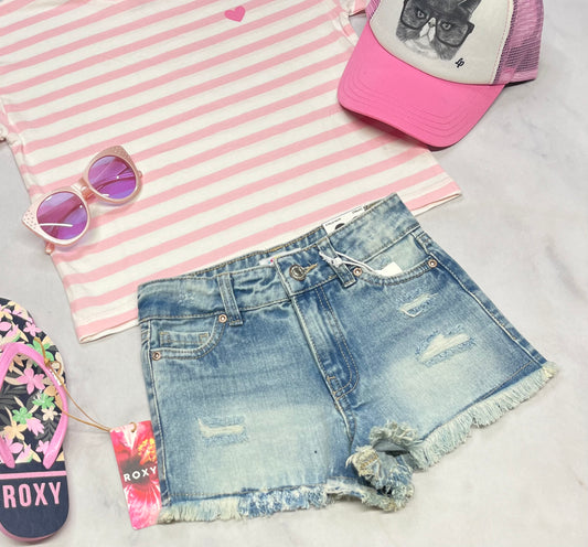 🌸 Short : jeans taille haute et ajustable 6 ans fille neuve !!