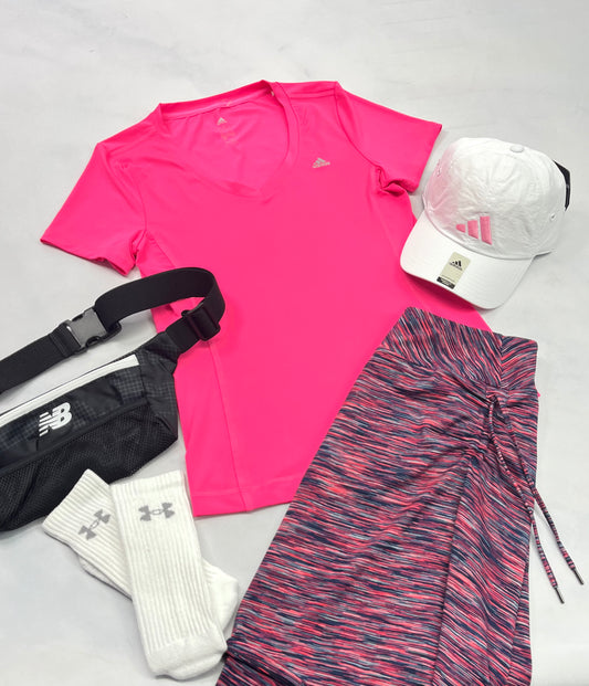 💕 Manche courte : Adidas en tissu de sport stretch Small femme comme neuf !