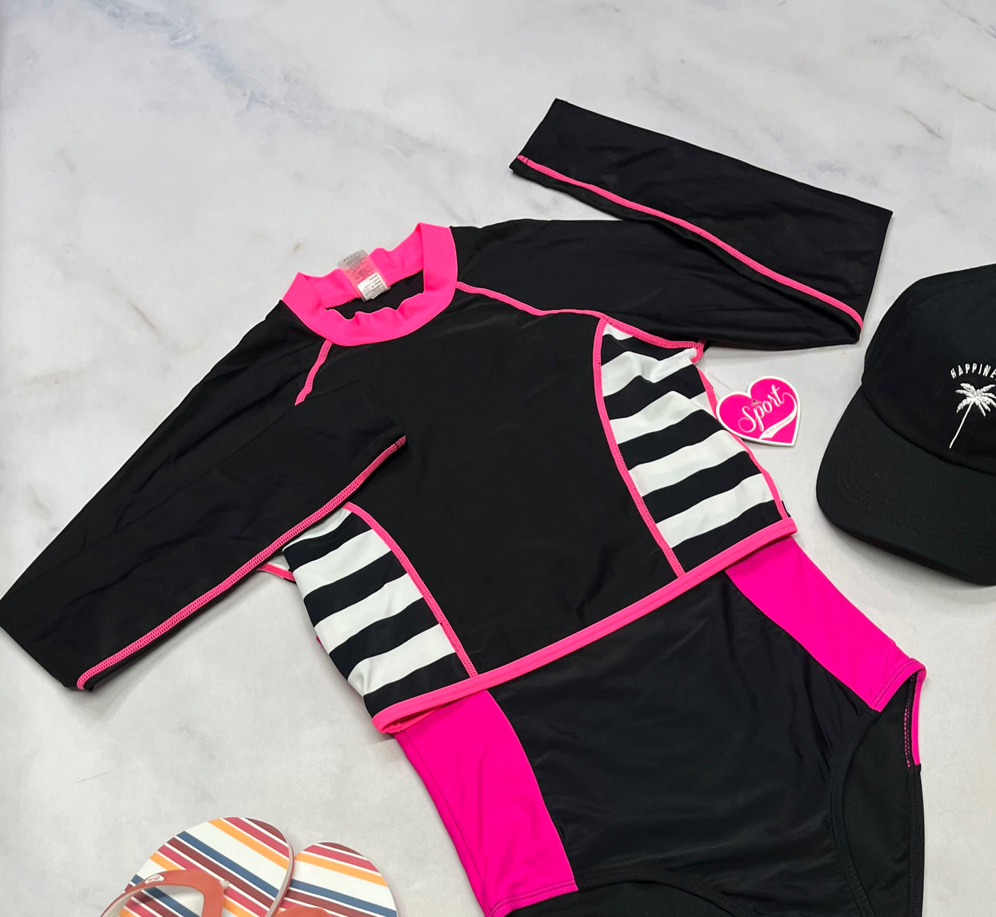 💦 Manche longue : en tissu maillot écourté. Juicy Couture L/ 13-14 ans fille neuf !