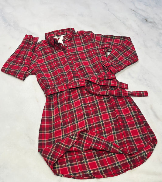 Robe : beau tissu avec fil OR brillant dans le tissu . 8-9(8 ans ) neuve .