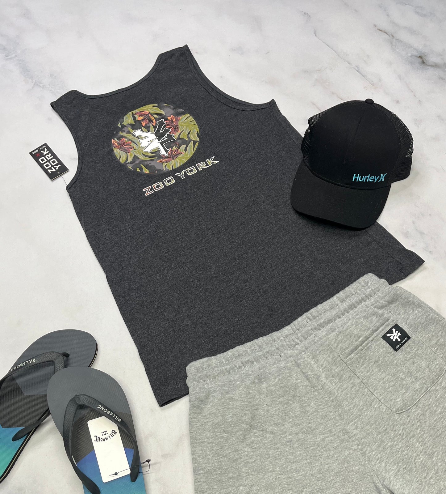 🌴 Camisole : Zoo York soft 7-8 et 14 ans garçon avec logo au dos . Neuve !