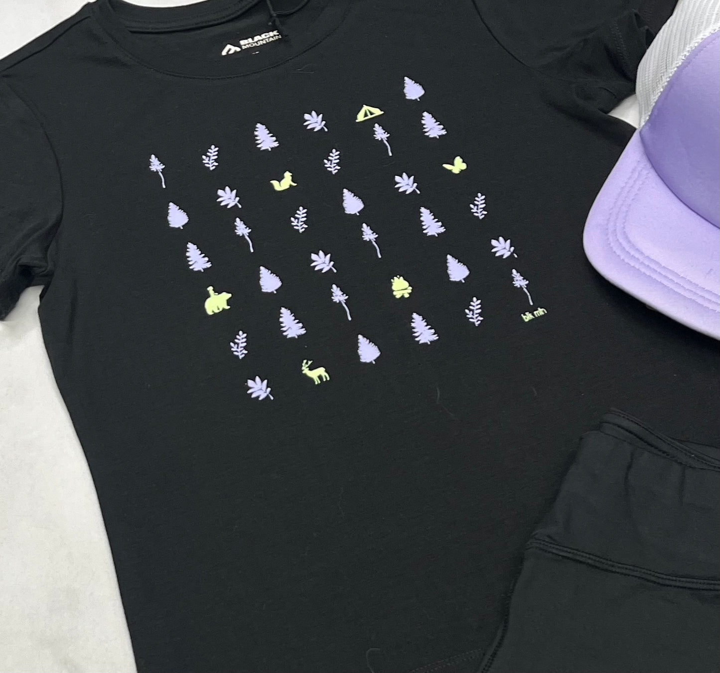 🌴 Manche courte : Black Mountain soft stretch +9-10 ans fille neuf !