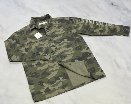 ZARA surchemise : look effet jeans 9 ans coupe confo . Neuve !