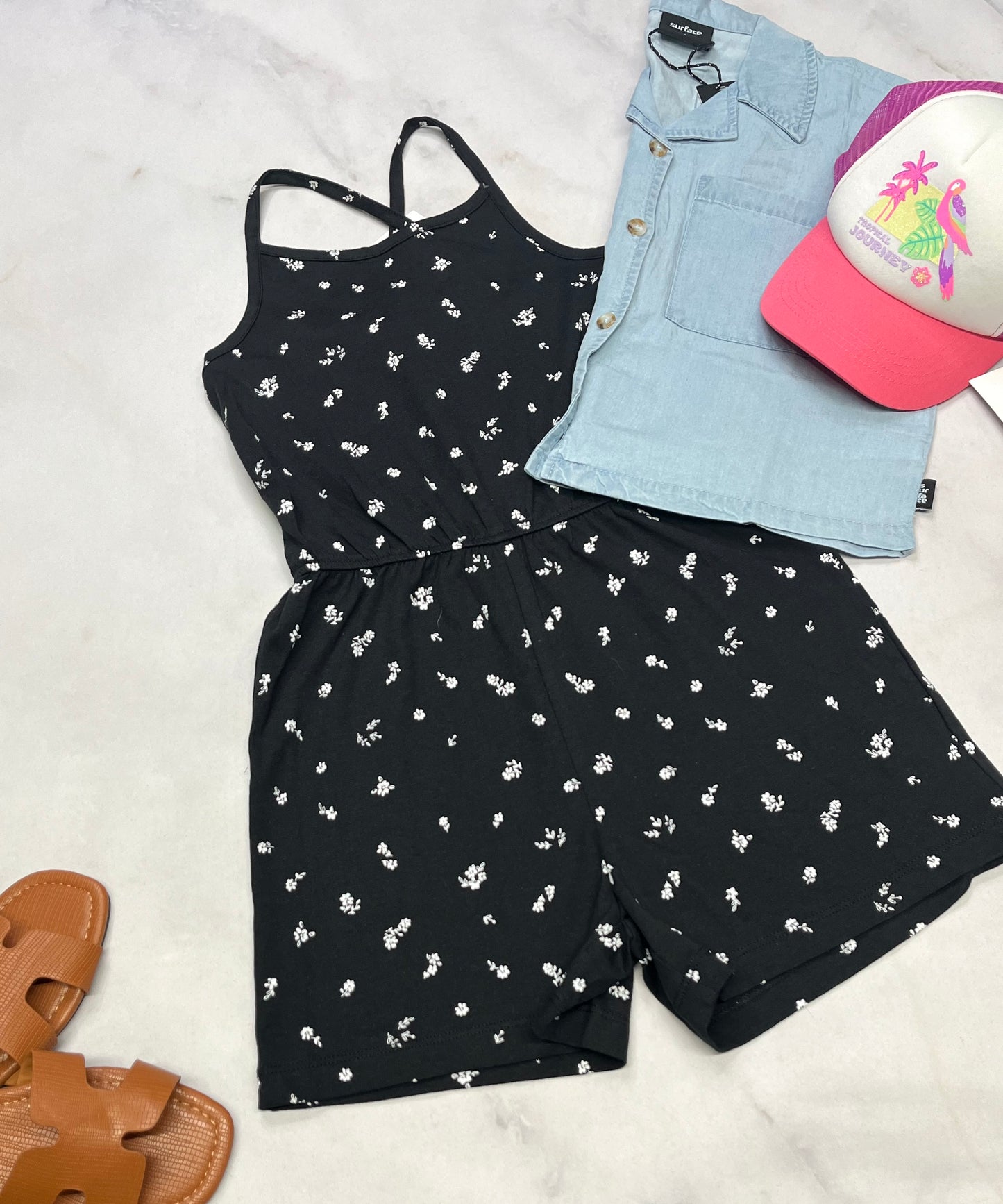 🌸 1 pièce fleurit noir: 8( 7-8 ans fille ) neuf !