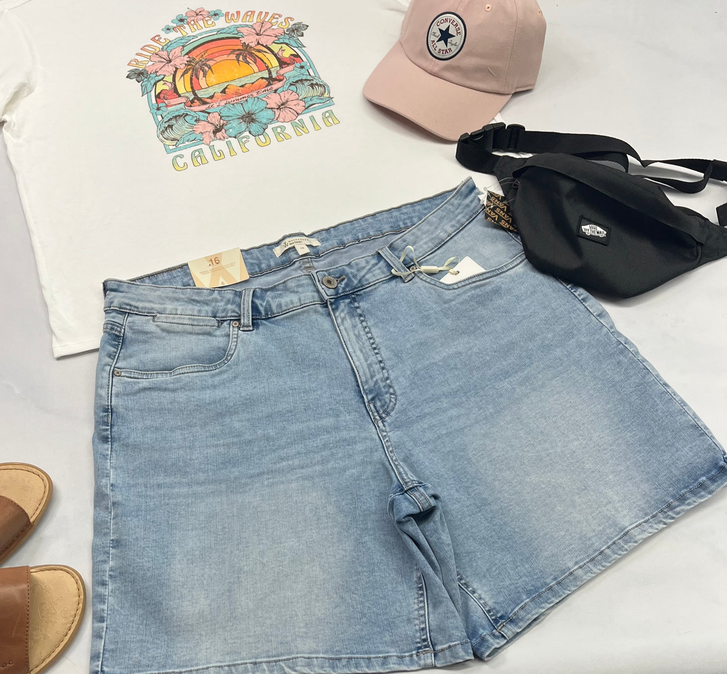 🩵Short  : jeans extensible Max Coco molle confo 16 ans / XL  femme neuve !