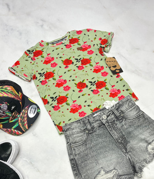 🌹 Manche courte : LP super soft et stretch fait 7 ans fille neuf !