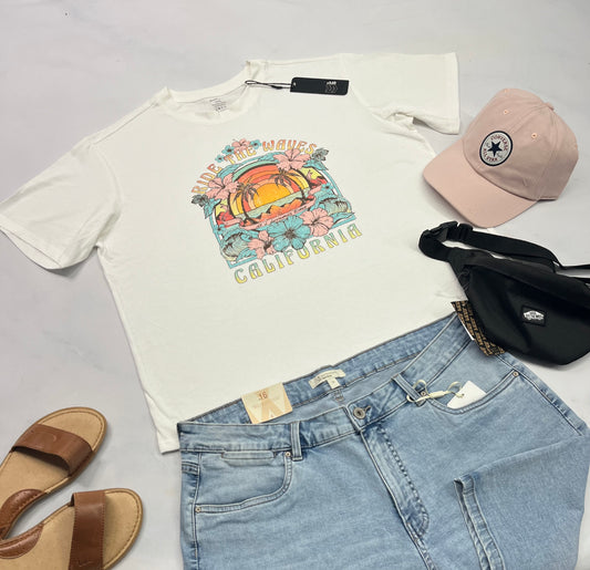 🩵 T-Shirt : Surface XL/ femme relax fit neuf !
