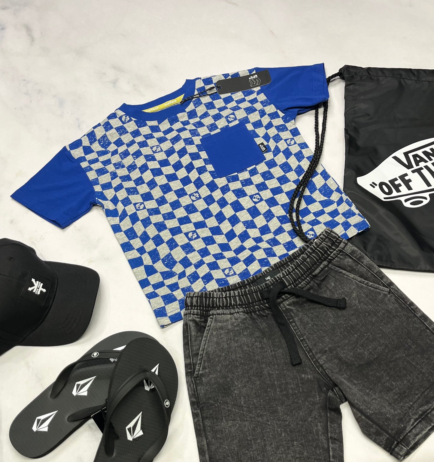 🛹T-Shirt : mini logo skate : Surface en beau coton stretch 5 ans garçon coupe relax neuf !