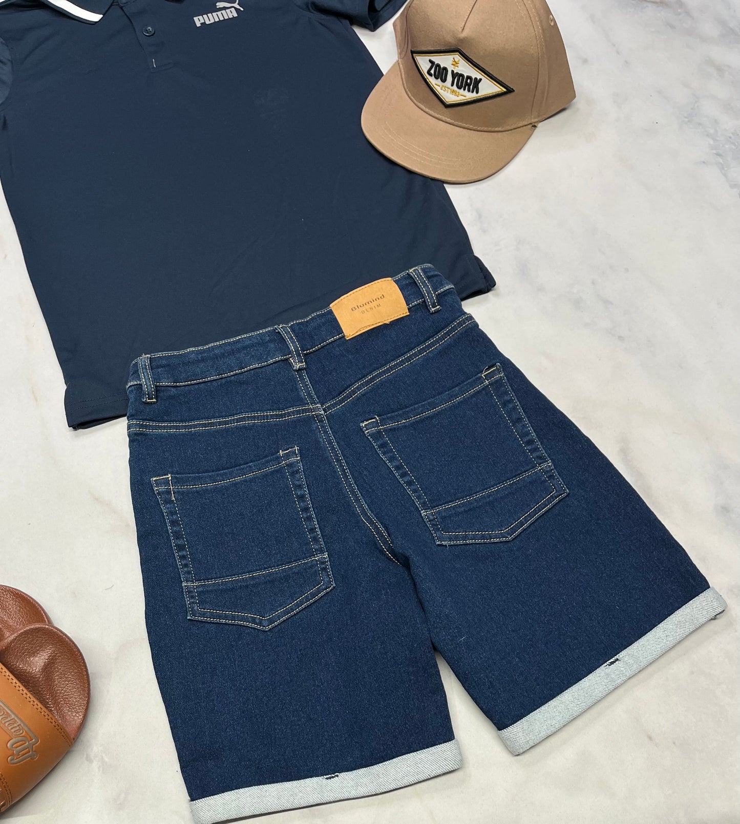 ☀️ Bermuda Jeg. Jeans : Blum . ultra mou confo 8 ans garçon . Taille ajustable neuf !