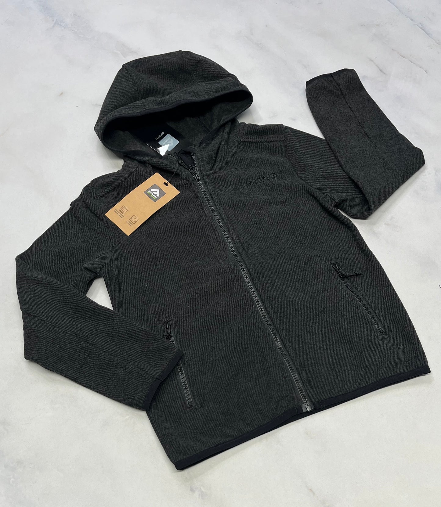 Black Mountain : Veste/ zip en  polar doux  charcoal neuve ! Logo brodé au devant . 7( fait 6x) neuve .