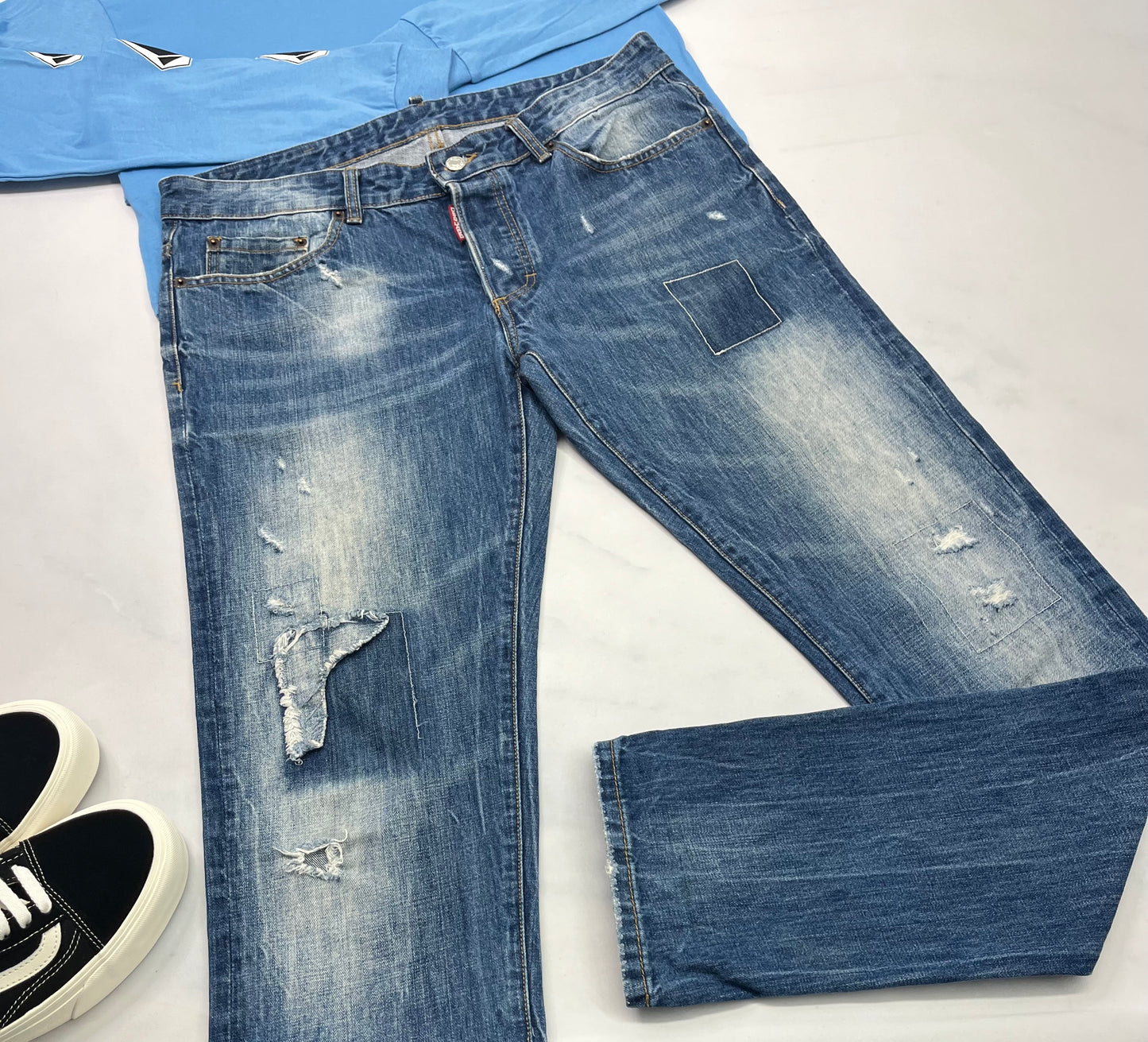💫 Jeans Desquared : fait 33/ médium homme comme neuf ! Look délavré .
