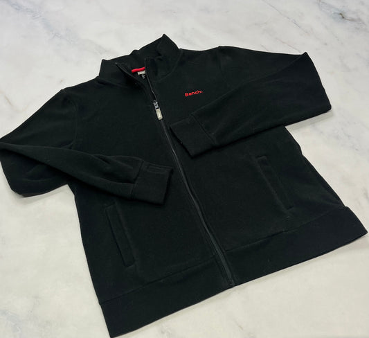 BENCH : Veste zip en polar noir comme neuve . 15/16 ans ado garçon.