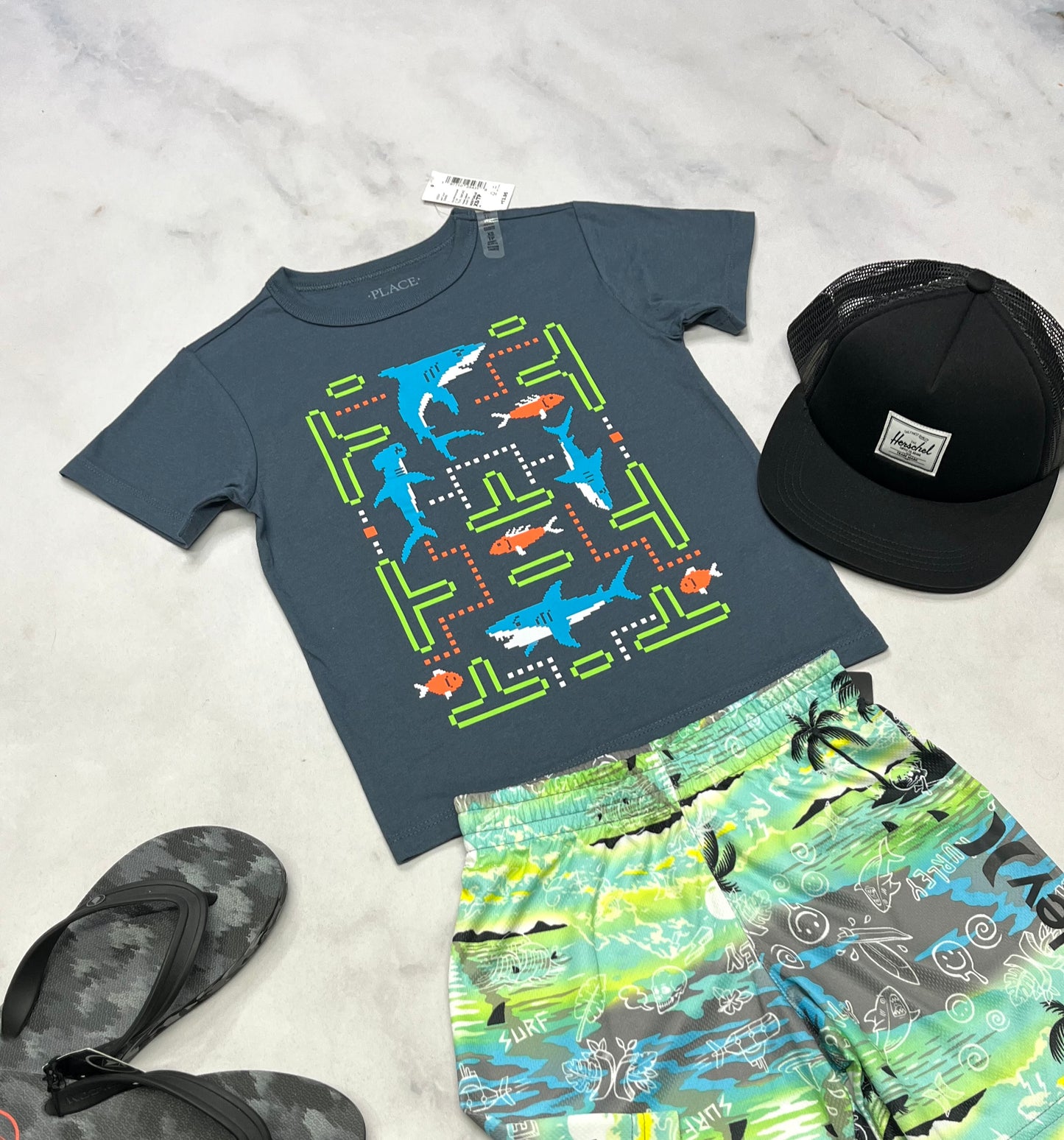 🌴 T-Shirt : 4 ans garçon charcoal neuf !