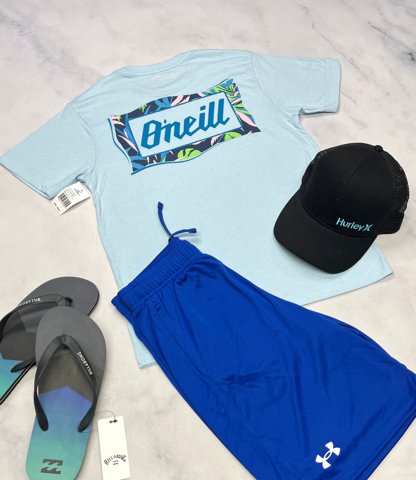 💙 T-Shirt : O’Neill bleu soft 12-14 ans garçon neuf ! Beau logo au dos .